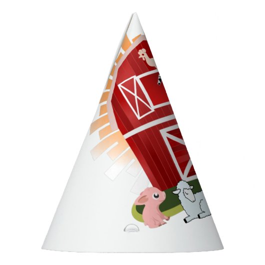 Barnyard Farm Animal Birthday Partyhütchen (Links)