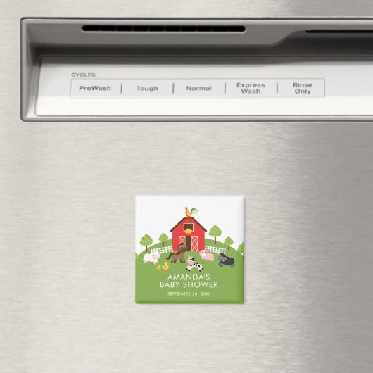 Barnyard Farm Animals Baby Dusche Gefallen Magnet (In Situ (Geschirrspüler))