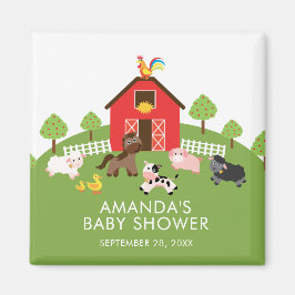 Barnyard Farm Animals Baby Dusche Gefallen Magnet