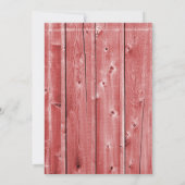 Barnyard Farm Animals Barnwood Birthday Einladung (Rückseite)