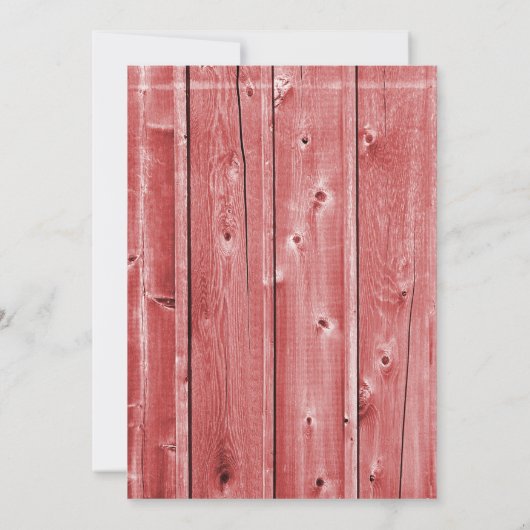 Barnyard Farm Animals Barnwood Birthday Einladung (Rückseite)