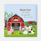 Barnyard Farm Animals Danke Magnet (Vorne)