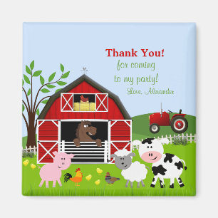 Barnyard Farm Animals Danke Magnet