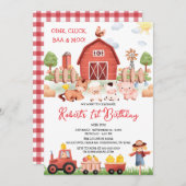 Barnyard Farm Animals Geburtstag Einladung (Vorne/Hinten)