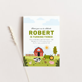 Barnyard Farm Animals Geburtstag Einladung