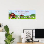 Barnyard Farm Animals Geburtstagsbanner Poster (Heimbüro)