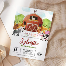 Barnyard Farm Animals Geburtstagsparty