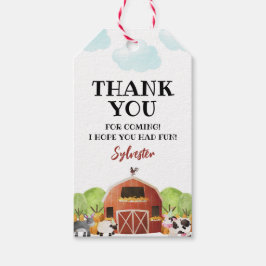 Barnyard Farm Animals Geburtstagsparty Geschenkanhänger