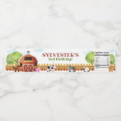 Barnyard Farm Animals Geburtstagsparty Wasserflaschenetikett (Einzelnes Label)