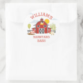 Barnyard Farm Birthday Party Sticker (Tasche)