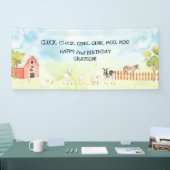 Barnyard Farm Birthday Party-Zeichen Banner (Messe)