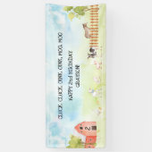 Barnyard Farm Birthday Party-Zeichen Banner (Vertikal)