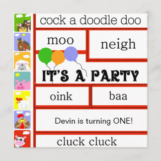 Barnyard-Farm- der Einladung