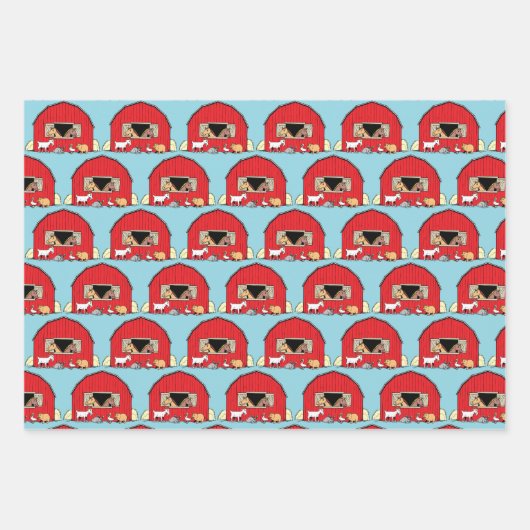 Barnyard Farm Design Geschenkpapier Set (Vorderseite 2)