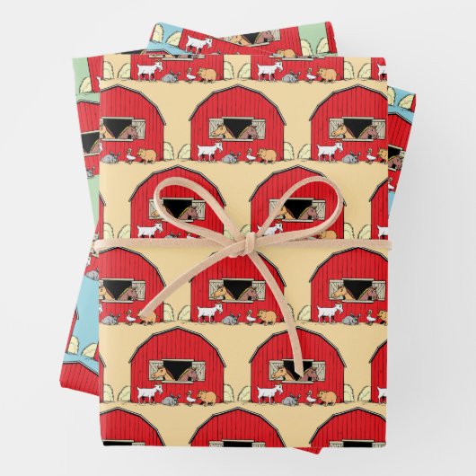 Barnyard Farm Design Geschenkpapier Set (Beispiel)