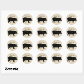 Barnyard Farm Party Pig Danke Stickers (Blatt)