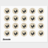 Barnyard Farm Party Rooster Danke Stickers (Blatt)