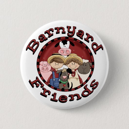 Barnyard-Freund-T-Shirts und Geschenke Button (Vorderseite)