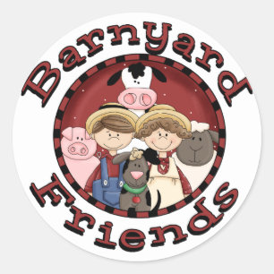 Barnyard-Freund-T-Shirts und Geschenke Runder Aufkleber
