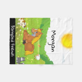 Barnyard Friends Pony, Cat, Hund, Huhn, Lamm Fleecedecke (Vorderseite (Horizontal))