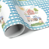 Barnyard Fun 1st Birthday Geschenkpapier (Rolleneckpunkt)