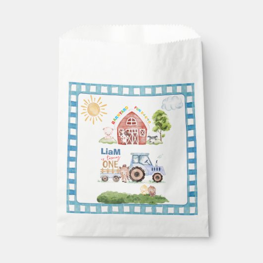 Barnyard Fun 1st Birthday Geschenktütchen (Vorderseite)
