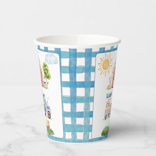 Barnyard Fun 1st Birthday Pappbecher (Links)