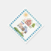 Barnyard Fun 1st Birthday Serviette (Ecke)