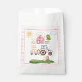 Barnyard Fun Pink 2. Geburtstag Geschenktütchen (Vorderseite)