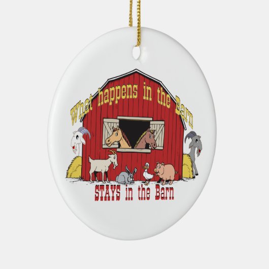 Barnyard Goat Keramik Ornament (Rechts)