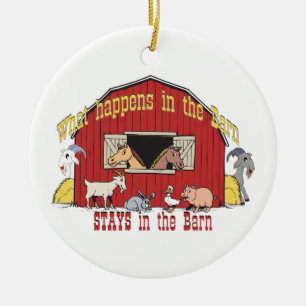Barnyard Goat Keramik Ornament