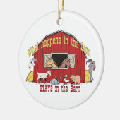 Barnyard Goat Keramik Ornament (Links)