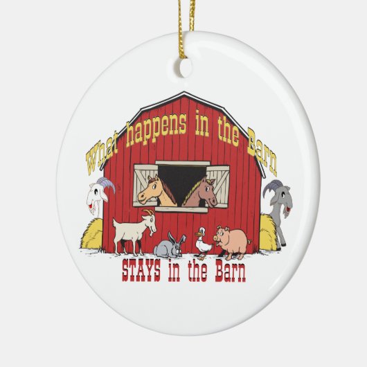 Barnyard Goat Keramik Ornament (Links)