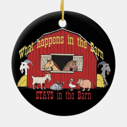 Barnyard Goat Keramik Ornament (Hinten)