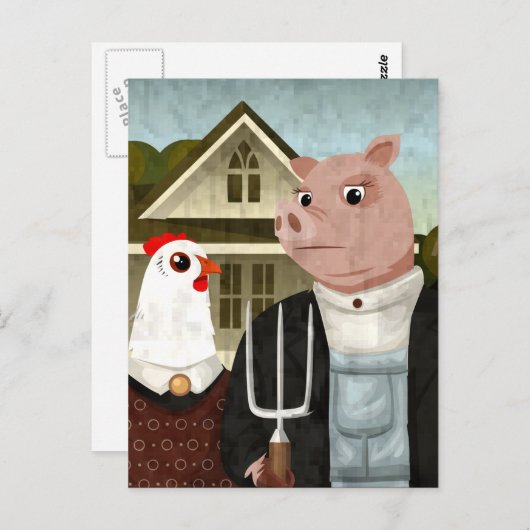 Barnyard Gothic Postkarte (Vorne/Hinten)