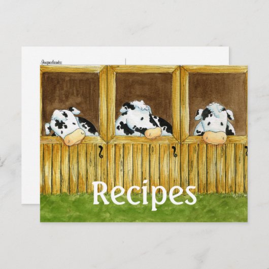 Barnyard Grapevine Recipe Karte (Vorne/Hinten)