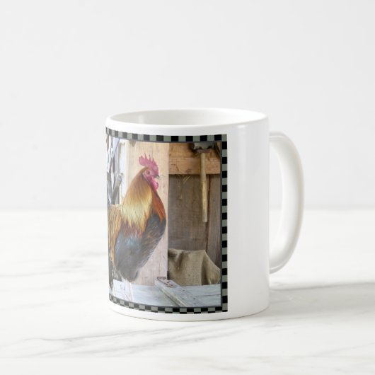 Barnyard-Hahn-Tasse Kaffeetasse (VorderseiteRechts)