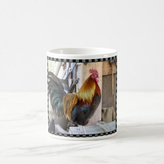 Barnyard-Hahn-Tasse Kaffeetasse (Mittel)