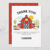 Barnyard-heftiger Schlag danken Ihnen zu kardieren Dankeskarte (Vorne/Hinten)