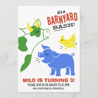 Barnyard-heftiger Schlag Einladung