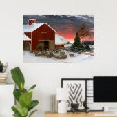 Barnyard im Winter Poster (Heimbüro)