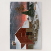Barnyard im Winter Puzzle (Vertikal)