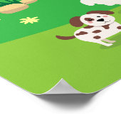 Barnyard mit Tieren Geburtstagsparty Begrüßungszei Poster (Ecke)