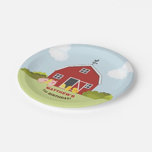 Barnyard Pappteller (Schrägansicht)