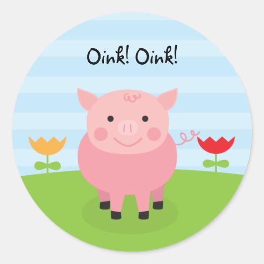 Barnyard Party Personalisiert Geburtstagsaufkleber Runder Aufkleber (Vorderseite)