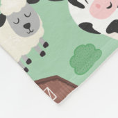 Barnyard Pattern Farm Tier Niedliche Kinder Fleecedecke (Ecke)