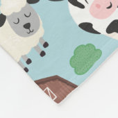Barnyard Pattern Farm Tier Niedliche Kinder Fleecedecke (Ecke)
