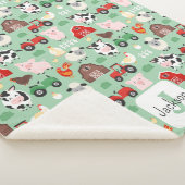 Barnyard Pattern Farm Tier Niedliche Kinder Sherpadecke (3/4)