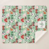 Barnyard Pattern Farm Tier Niedliche Kinder Sherpadecke (Vorderseite (Horizontal))