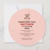 Barnyard Piggy Einladung (Rückseite)